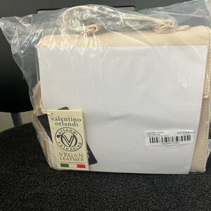 Valentino Orlandi Beige Vegan Leather Handbag